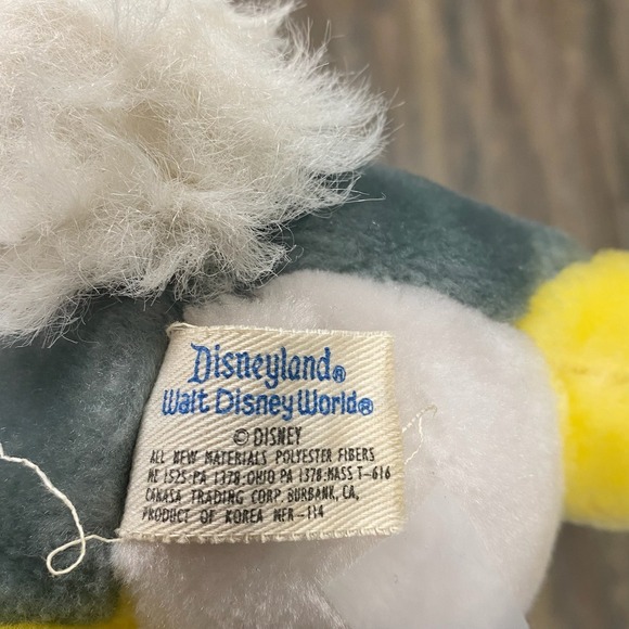 Disney Bambi Thumper Plush Disneyland Walt Disney World Gray Yellow 8" Rabbit - Picture 3 of 8